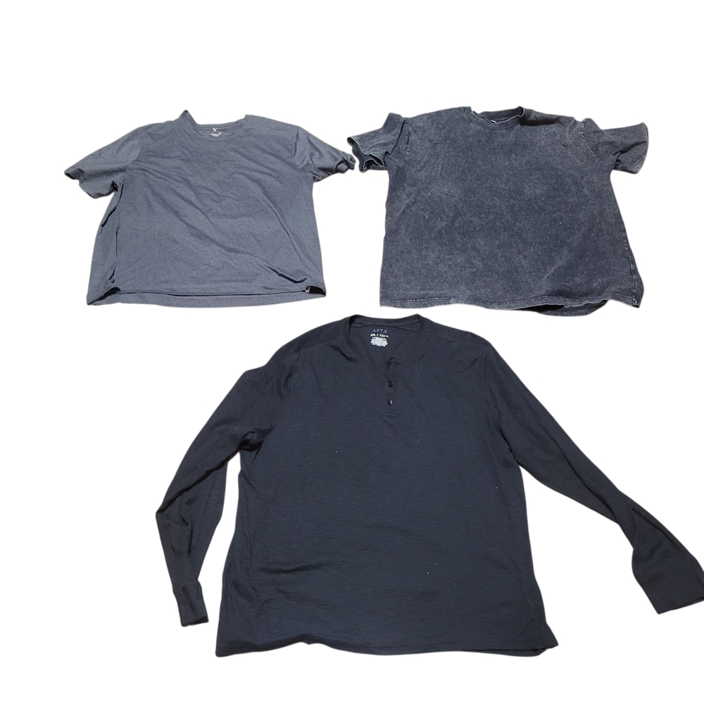 Apt. 9 Men's Short Sleeve and Long Sleeve Tees - Black & Charcoal